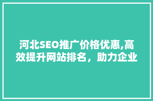 河北SEO推广价格优惠,高效提升网站排名，助力企业腾飞