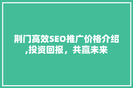荆门高效SEO推广价格介绍,投资回报，共赢未来  第1张