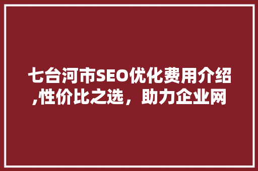 七台河市SEO优化费用介绍,性价比之选，助力企业网络营销腾飞