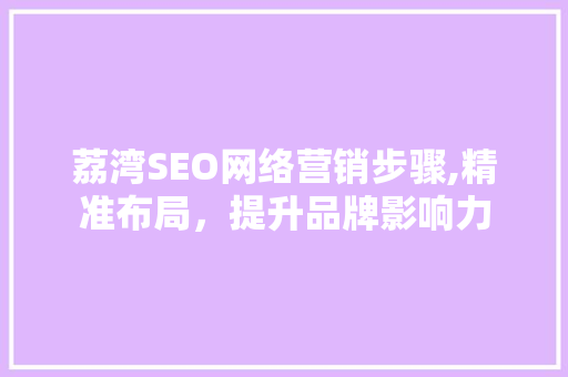 荔湾SEO网络营销步骤,精准布局，提升品牌影响力  第1张