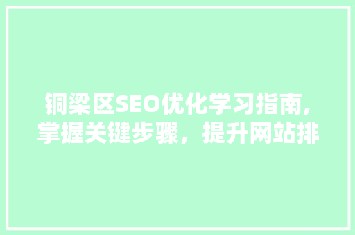 铜梁区SEO优化学习指南,掌握关键步骤，提升网站排名  第1张