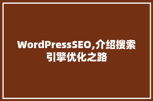 WordPressSEO,介绍搜索引擎优化之路