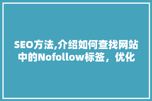 SEO方法,介绍如何查找网站中的Nofollow标签，优化搜索引擎排名