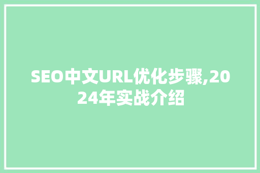 SEO中文URL优化步骤,2024年实战介绍
