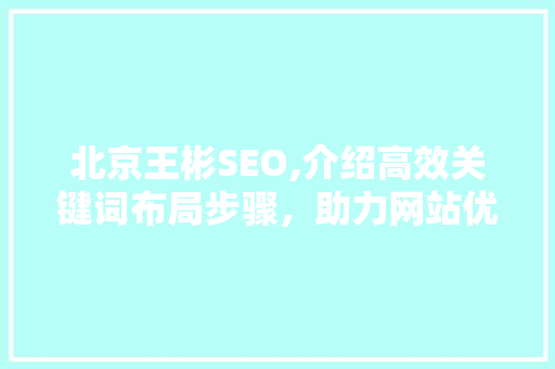 北京王彬SEO,介绍高效关键词布局步骤，助力网站优化