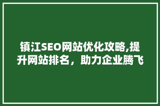 镇江SEO网站优化攻略,提升网站排名，助力企业腾飞