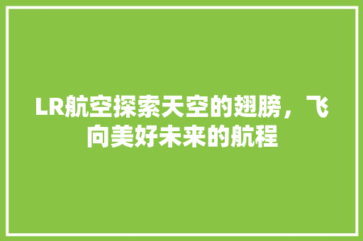 LR航空探索天空的翅膀，飞向美好未来的航程