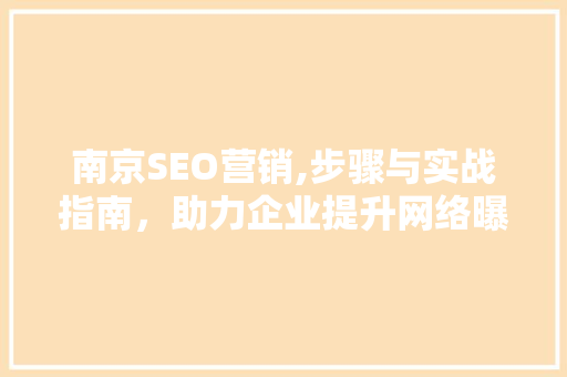 南京SEO营销,步骤与实战指南，助力企业提升网络曝光度