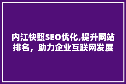 内江快照SEO优化,提升网站排名，助力企业互联网发展