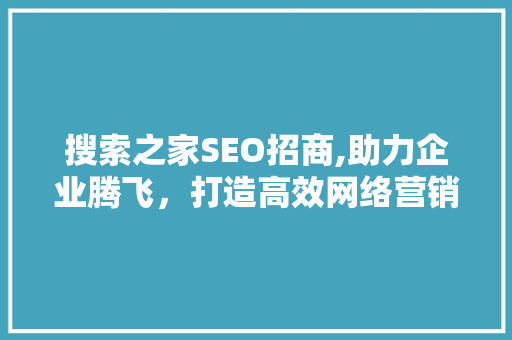 搜索之家SEO招商,助力企业腾飞，打造高效网络营销新步骤