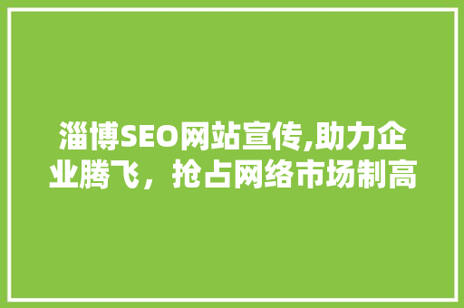 淄博SEO网站宣传,助力企业腾飞，抢占网络市场制高点