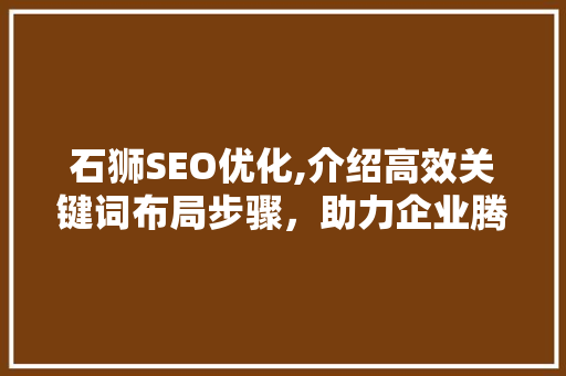 石狮SEO优化,介绍高效关键词布局步骤，助力企业腾飞