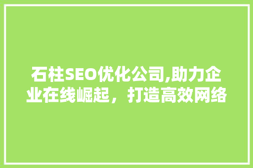 石柱SEO优化公司,助力企业在线崛起，打造高效网络营销步骤