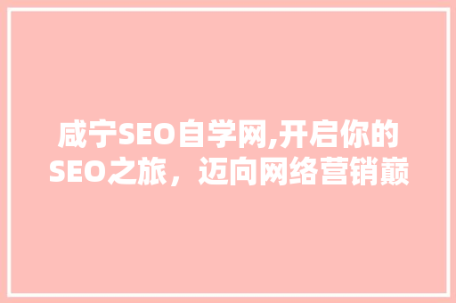 咸宁SEO自学网,开启你的SEO之旅，迈向网络营销巅峰