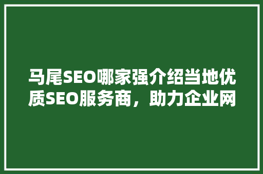 马尾SEO哪家强介绍当地优质SEO服务商，助力企业网络营销腾飞