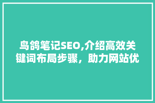 鸟鸽笔记SEO,介绍高效关键词布局步骤，助力网站优化之路