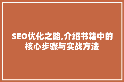 SEO优化之路,介绍书籍中的核心步骤与实战方法