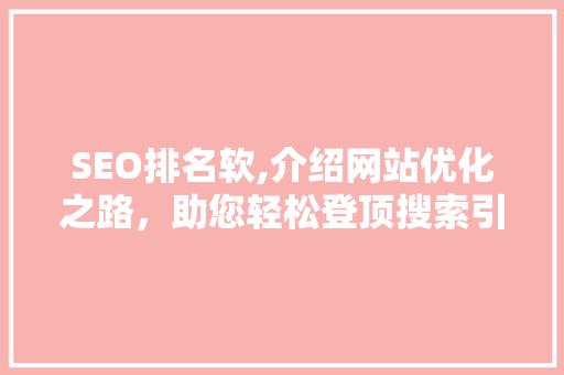 SEO排名软,介绍网站优化之路，助您轻松登顶搜索引擎
