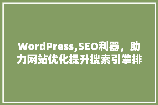 WordPress,SEO利器，助力网站优化提升搜索引擎排名