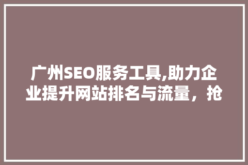 广州SEO服务工具,助力企业提升网站排名与流量，抢占市场先机