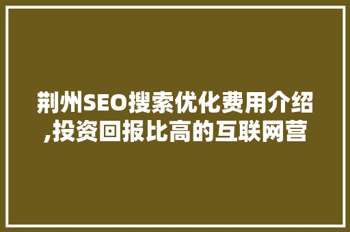 荆州SEO搜索优化费用介绍,投资回报比高的互联网营销之路