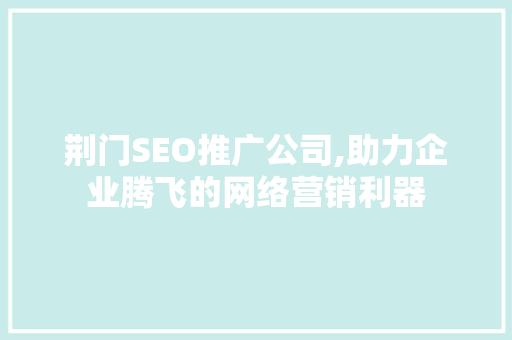 荆门SEO推广公司,助力企业腾飞的网络营销利器