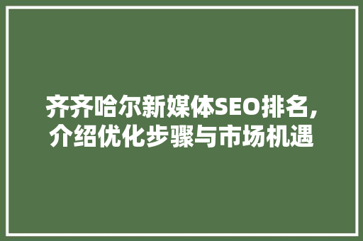 齐齐哈尔新媒体SEO排名,介绍优化步骤与市场机遇