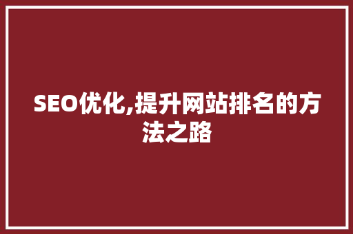 SEO优化,提升网站排名的方法之路
