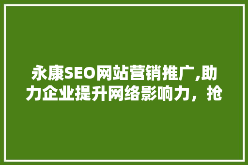 永康SEO网站营销推广,助力企业提升网络影响力，抢占市场先机