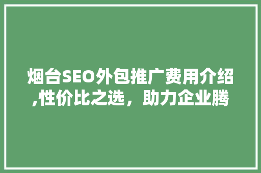 烟台SEO外包推广费用介绍,性价比之选，助力企业腾飞