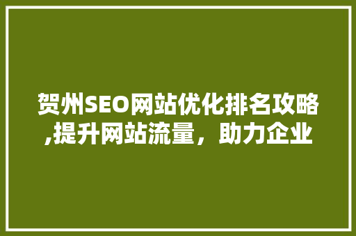 贺州SEO网站优化排名攻略,提升网站流量，助力企业腾飞