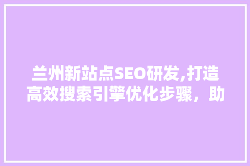 兰州新站点SEO研发,打造高效搜索引擎优化步骤，助力企业提升网络竞争力