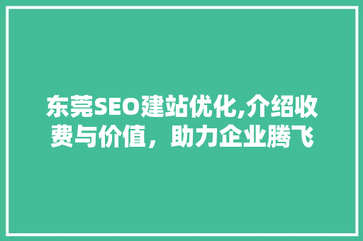 东莞SEO建站优化,介绍收费与价值，助力企业腾飞
