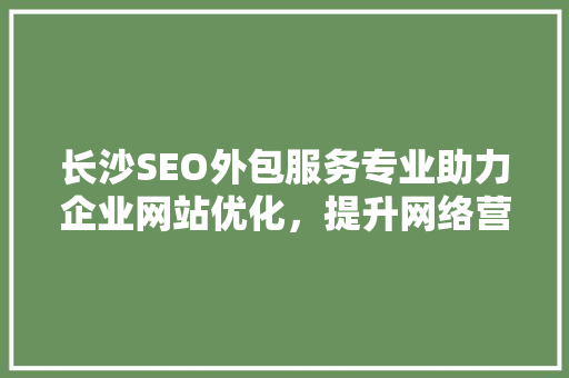 长沙SEO外包服务专业助力企业网站优化，提升网络营销效果