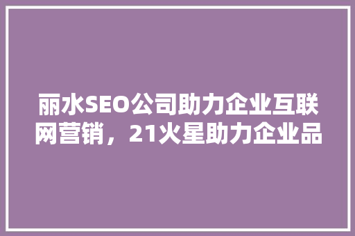丽水SEO公司助力企业互联网营销，21火星助力企业品牌腾飞