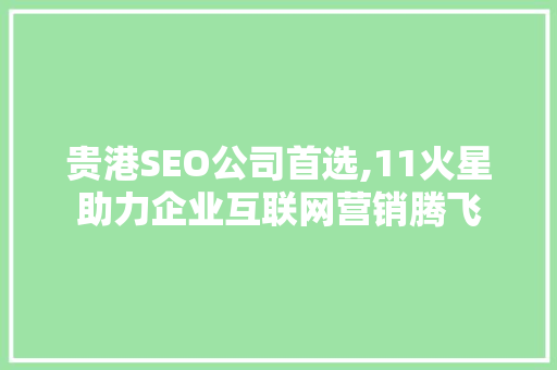 贵港SEO公司首选,11火星助力企业互联网营销腾飞
