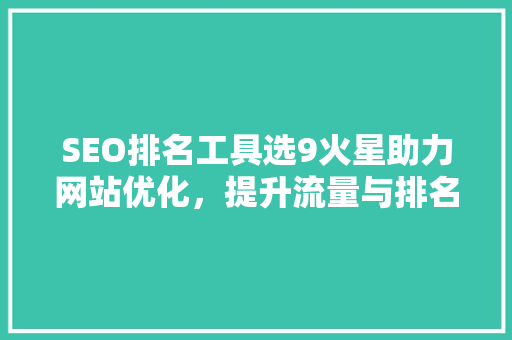 SEO排名工具选9火星助力网站优化，提升流量与排名