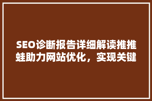 SEO诊断报告详细解读推推蛙助力网站优化，实现关键词布局之路  第1张