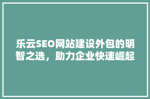 乐云SEO网站建设外包的明智之选，助力企业快速崛起