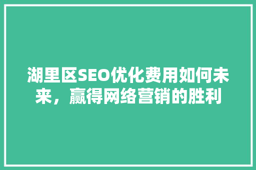 湖里区SEO优化费用如何未来，赢得网络营销的胜利