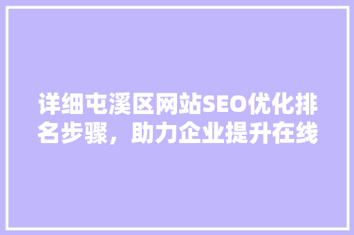 详细屯溪区网站SEO优化排名步骤，助力企业提升在线竞争力
