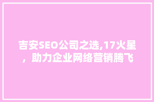 吉安SEO公司之选,17火星，助力企业网络营销腾飞