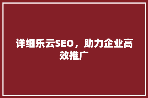 详细乐云SEO，助力企业高效推广