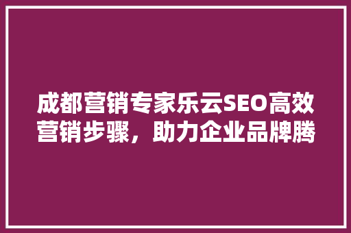 成都营销专家乐云SEO高效营销步骤，助力企业品牌腾飞