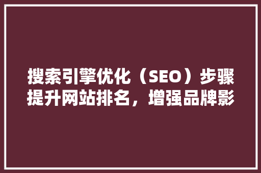 搜索引擎优化（SEO）步骤提升网站排名，增强品牌影响力的关键路径