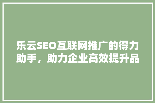 乐云SEO互联网推广的得力助手，助力企业高效提升品牌知名度  第1张