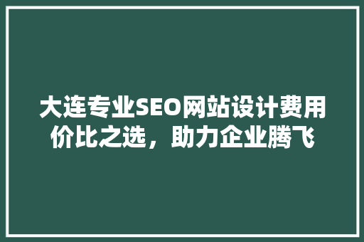 大连专业SEO网站设计费用价比之选，助力企业腾飞