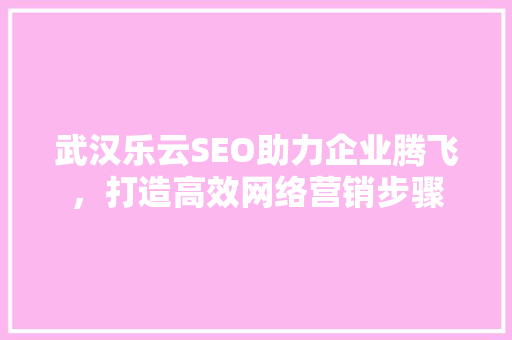 武汉乐云SEO助力企业腾飞，打造高效网络营销步骤