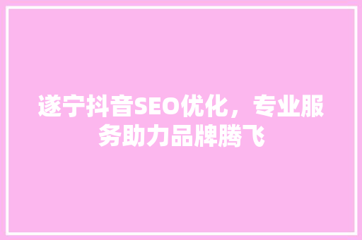 遂宁抖音SEO优化，专业服务助力品牌腾飞