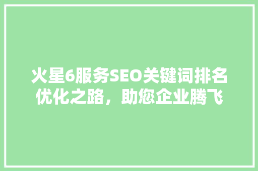 火星6服务SEO关键词排名优化之路，助您企业腾飞